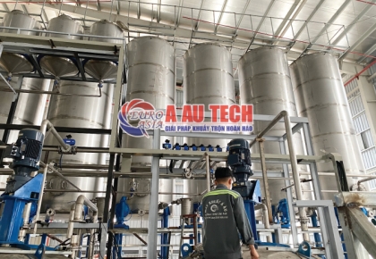 Gia công bồn chứa, silo chứa thực phẩm tại nhà máy Á Âu