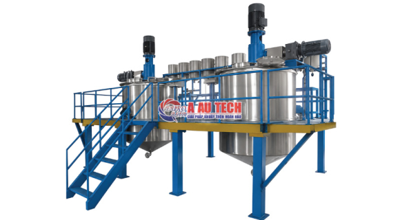 Bồn khuấy lắp sàn thao tác