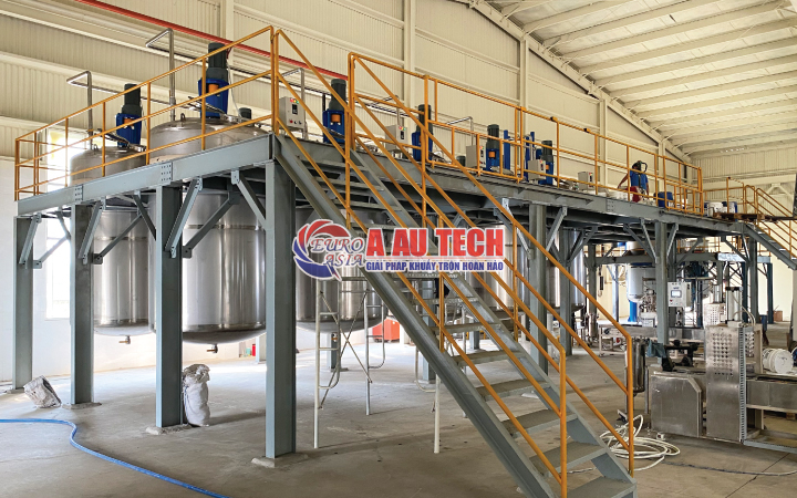 Lắp đặt hệ thống bồn khuấy sơn 5000L tại Đà Nẵng uy tín