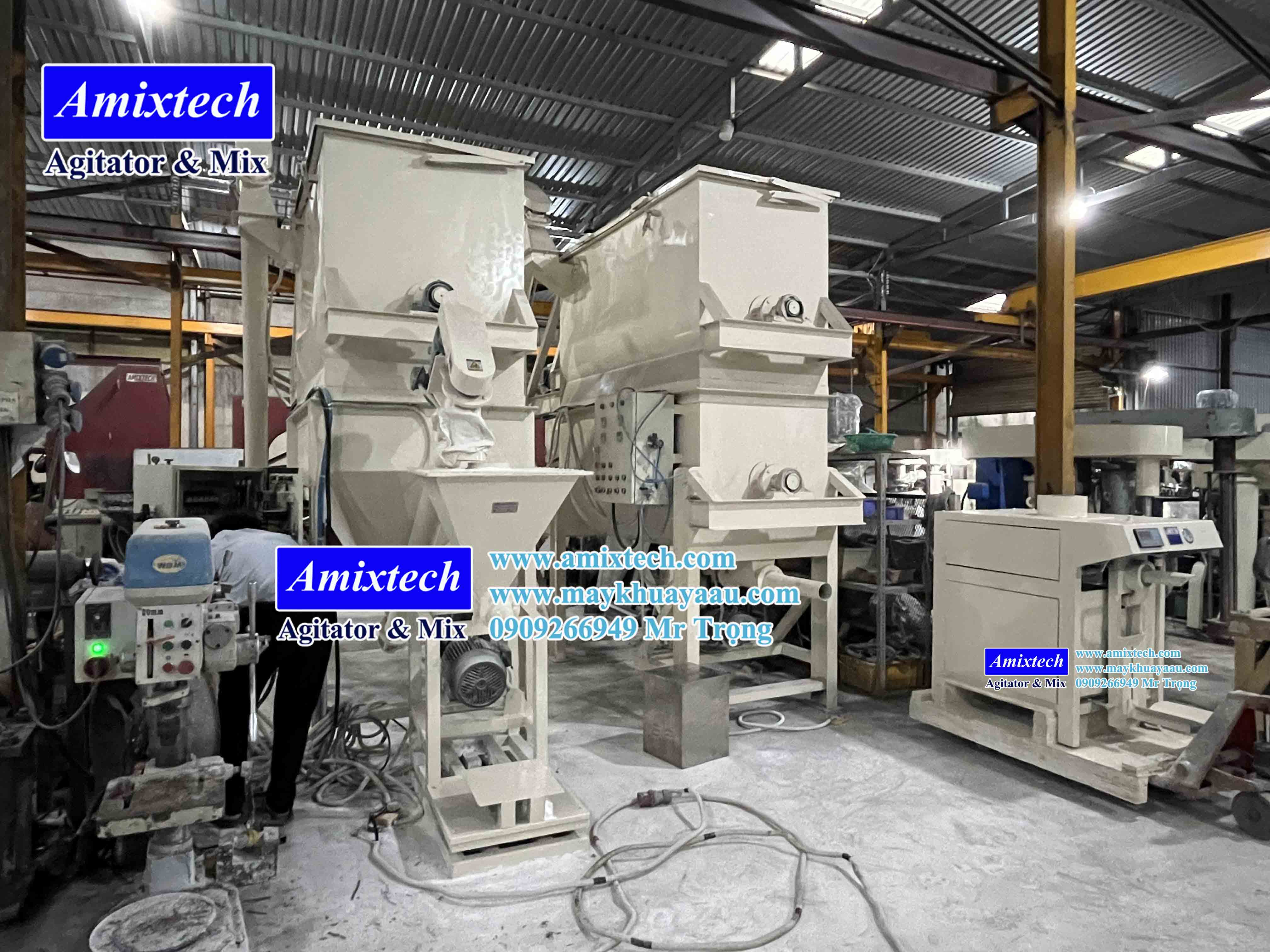Máy trộn cân đóng bao tự động