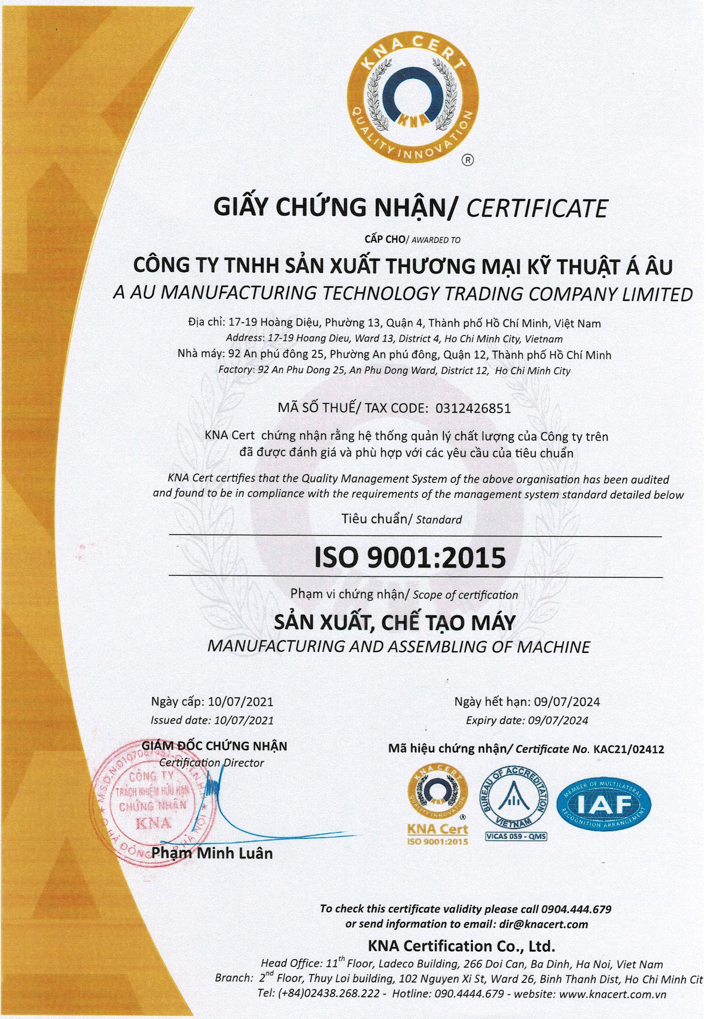 Cam kết chất lượng