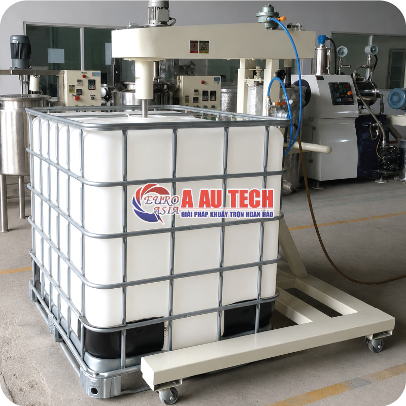  máy khuấy thùng IBC nâng hạ