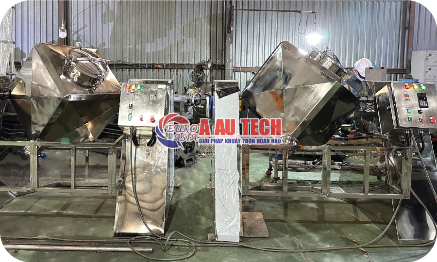 Máy trộn bột lập phương