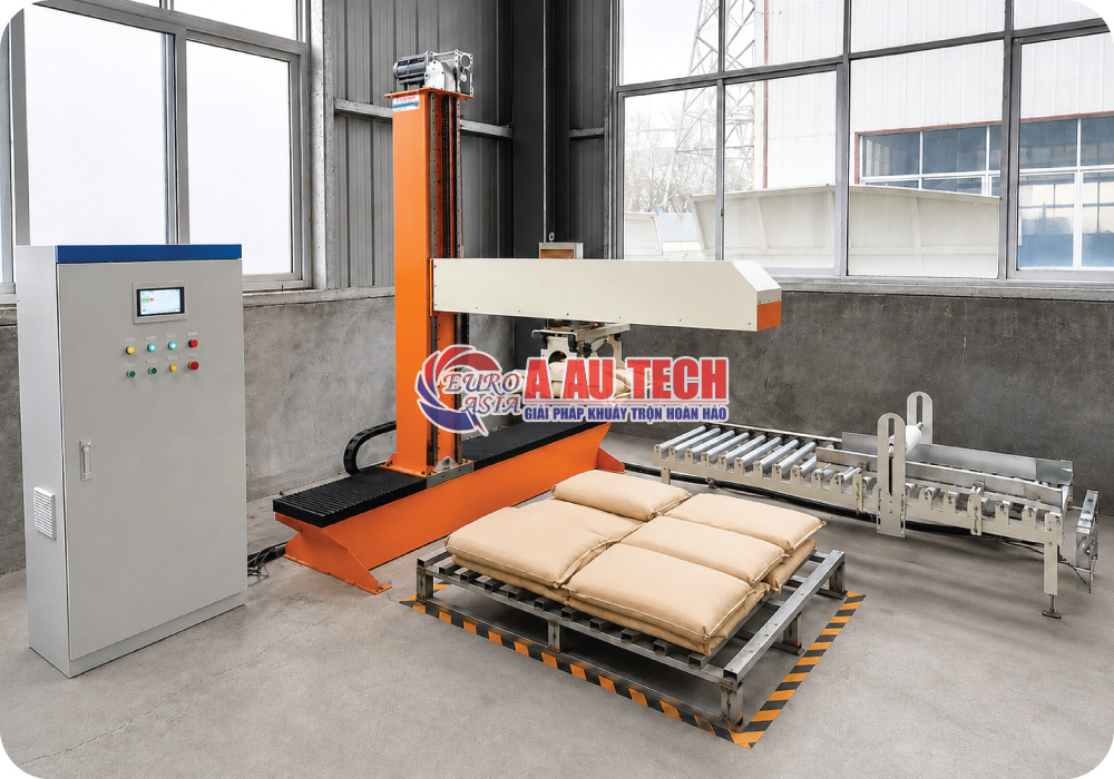 Robot xếp bao lên pallet