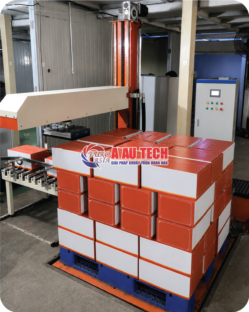 Robot xếp bao lên pallet