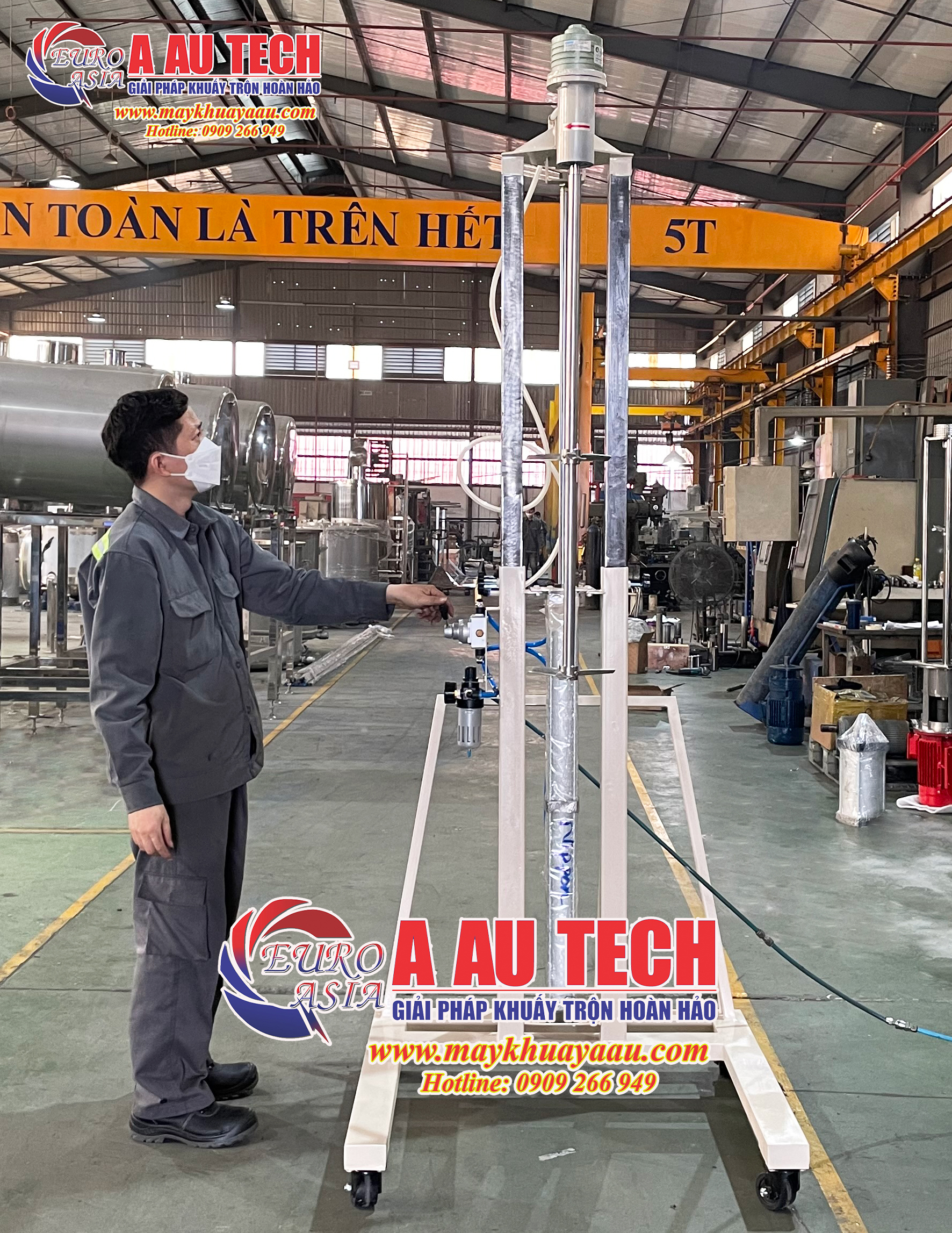 Máy khuấy khí nén 100-200 lít