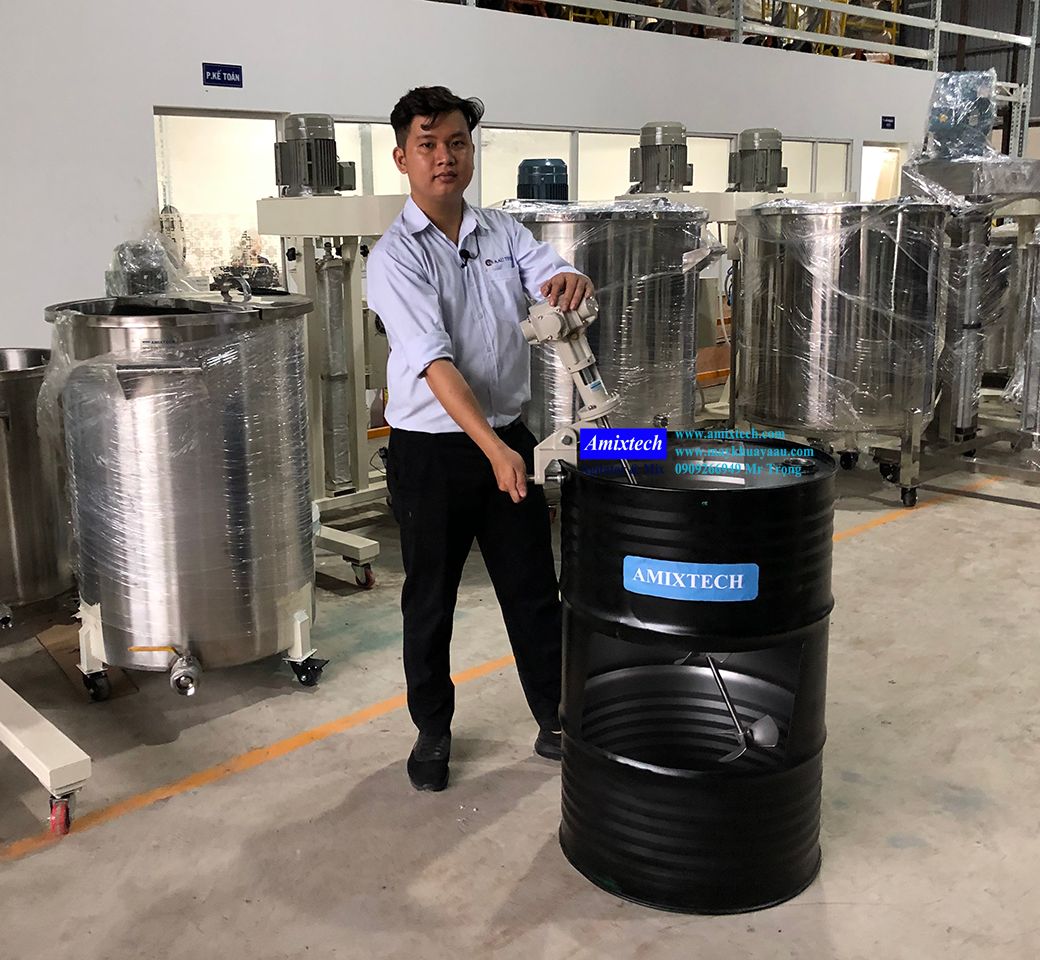 Máy khuấy thùng phuy khí nén