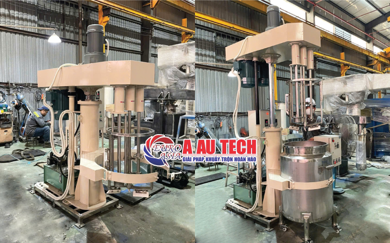 máy nhũ hóa mỹ phẩm 3 trục