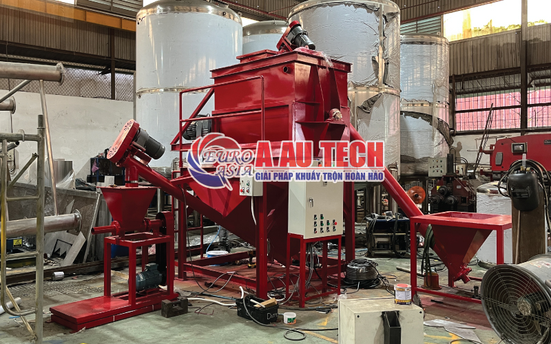 Máy trộn phân bón 1 tấn 2 tầng