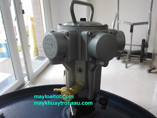 Máy khuấy khí nén gắn miệng thùng