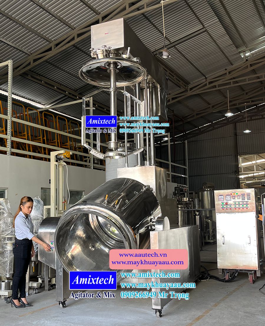 Máy đồng hóa hút chân không mỹ phẩm 500L