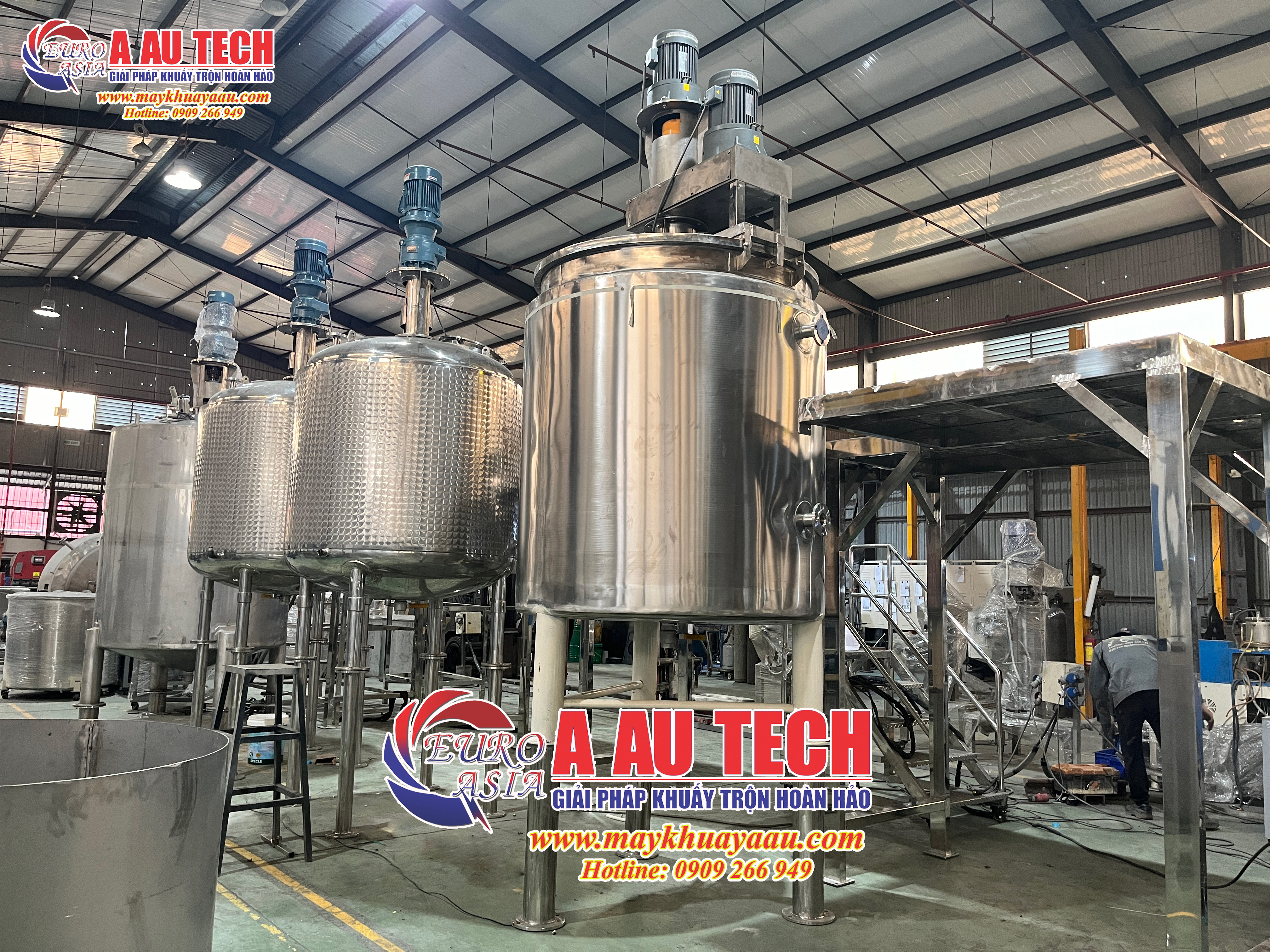 Bồn khuấy công nghiệp sản xuất theo yêu cầu