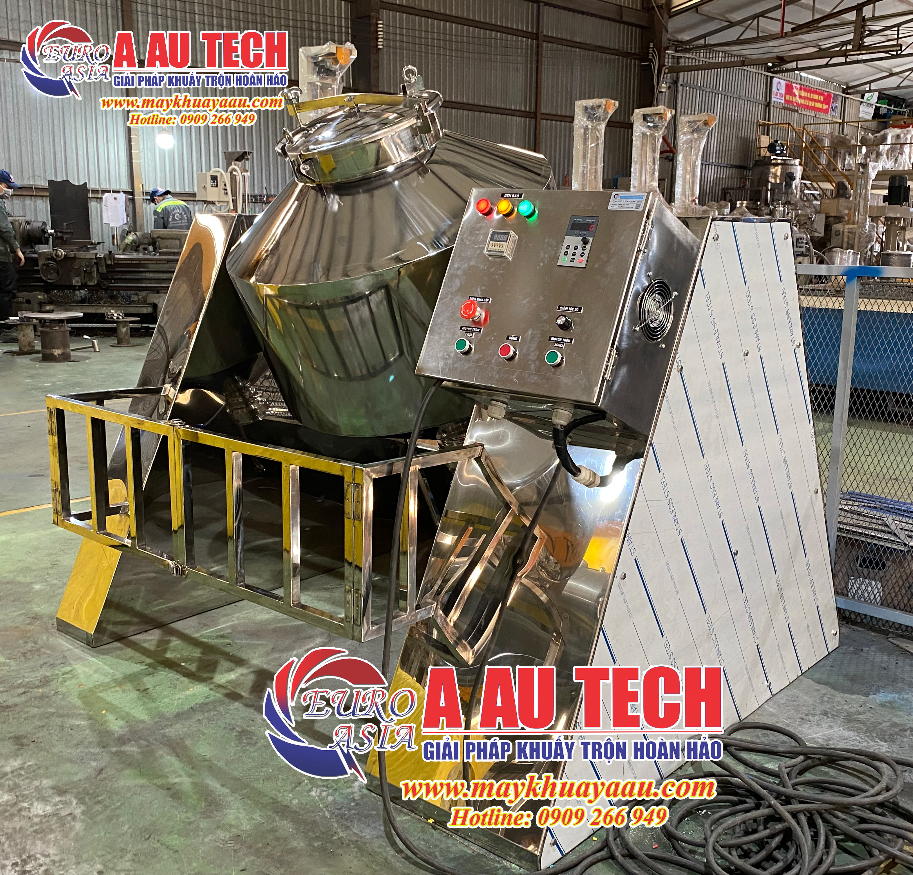 Máy trộn bột dạng trống