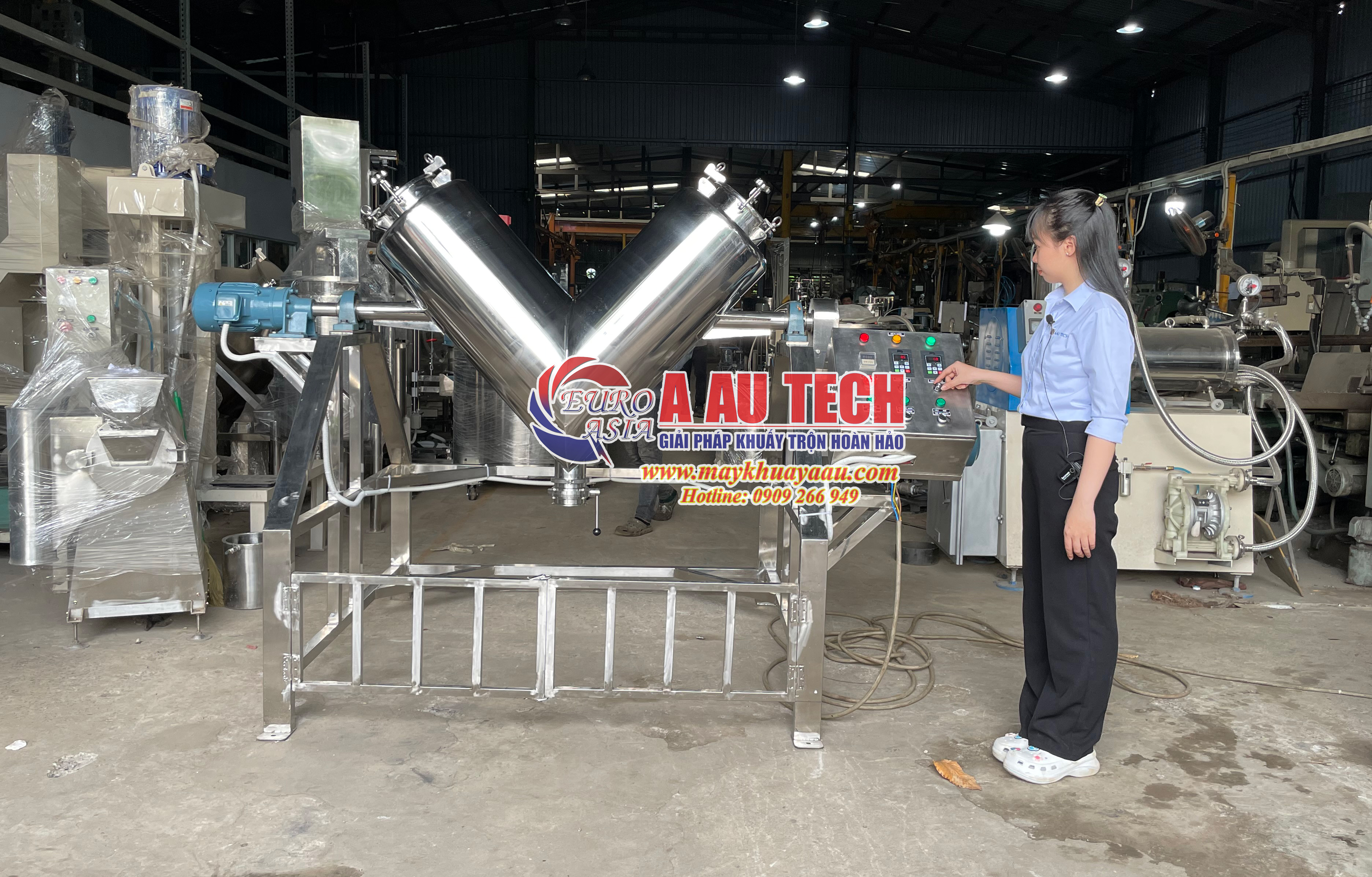 Máy trộn bột chữ V