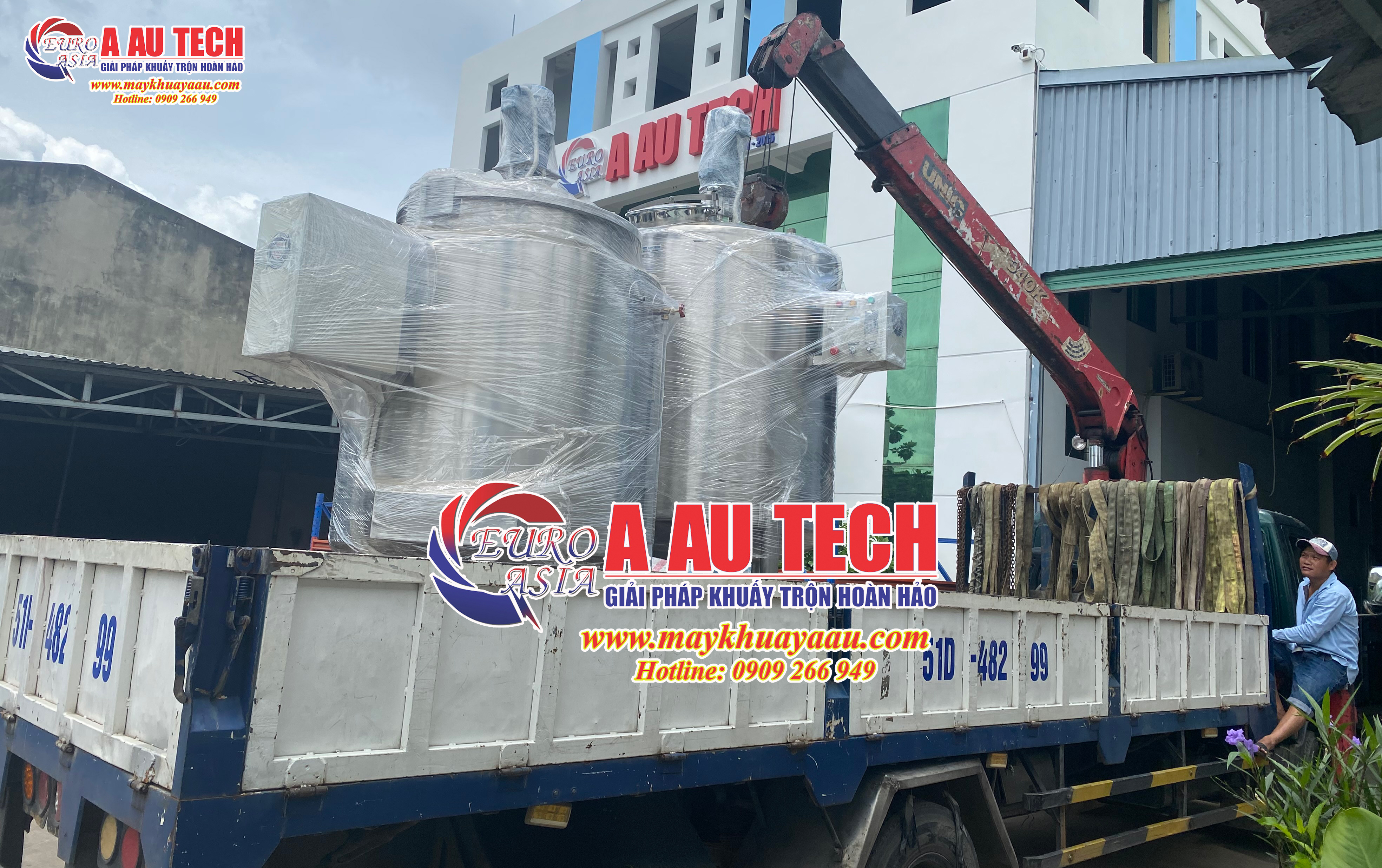 Giao hàng bồn khuấy 500 lít