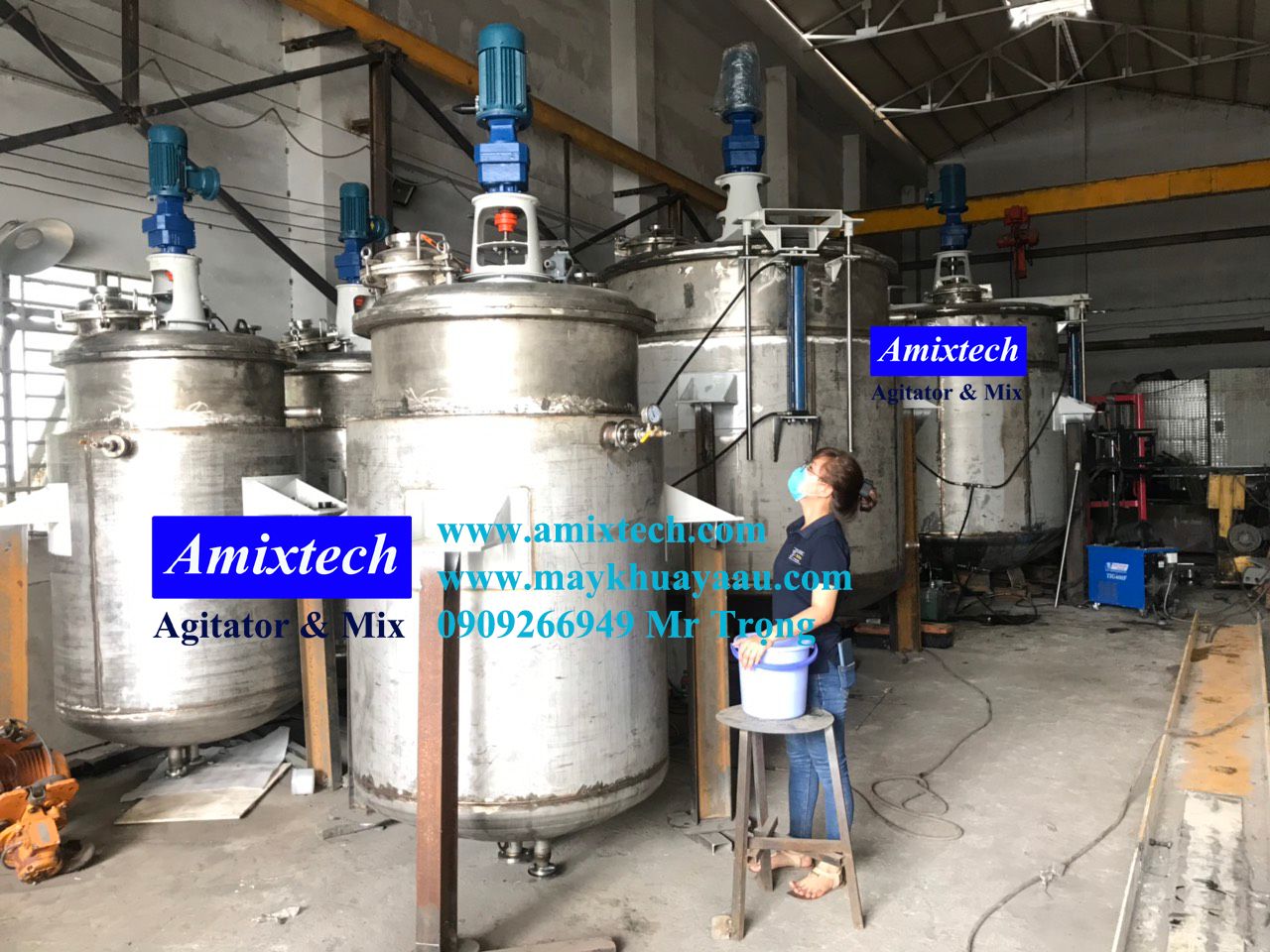 bồn khuấy gia nhiệt bằng lo hơi