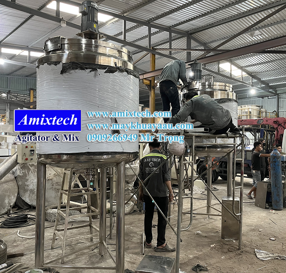 bồn khuấy gia nhiệt thực phẩm 500L