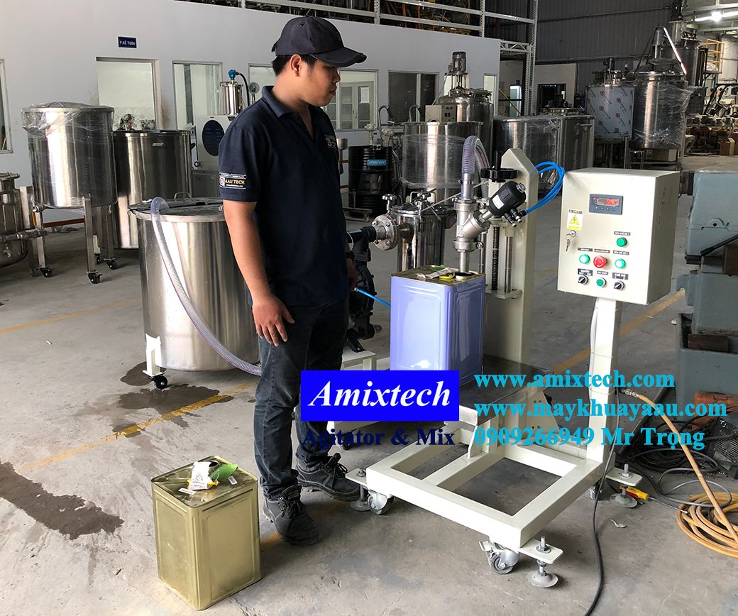 máy chiết rót kèm bơm lọc sơn