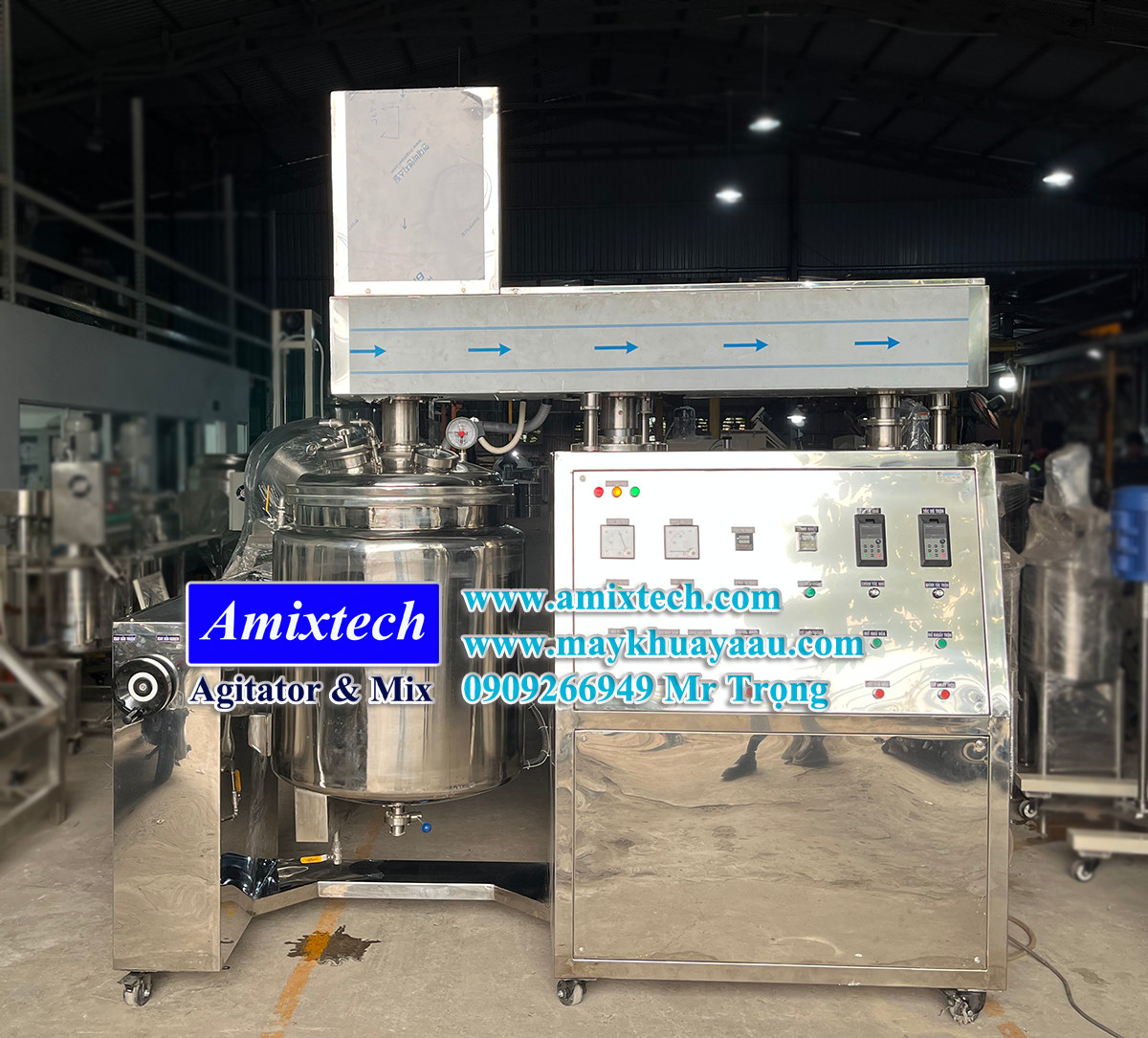 máy đồng hóa thực phẩm hút chân không 100 lít