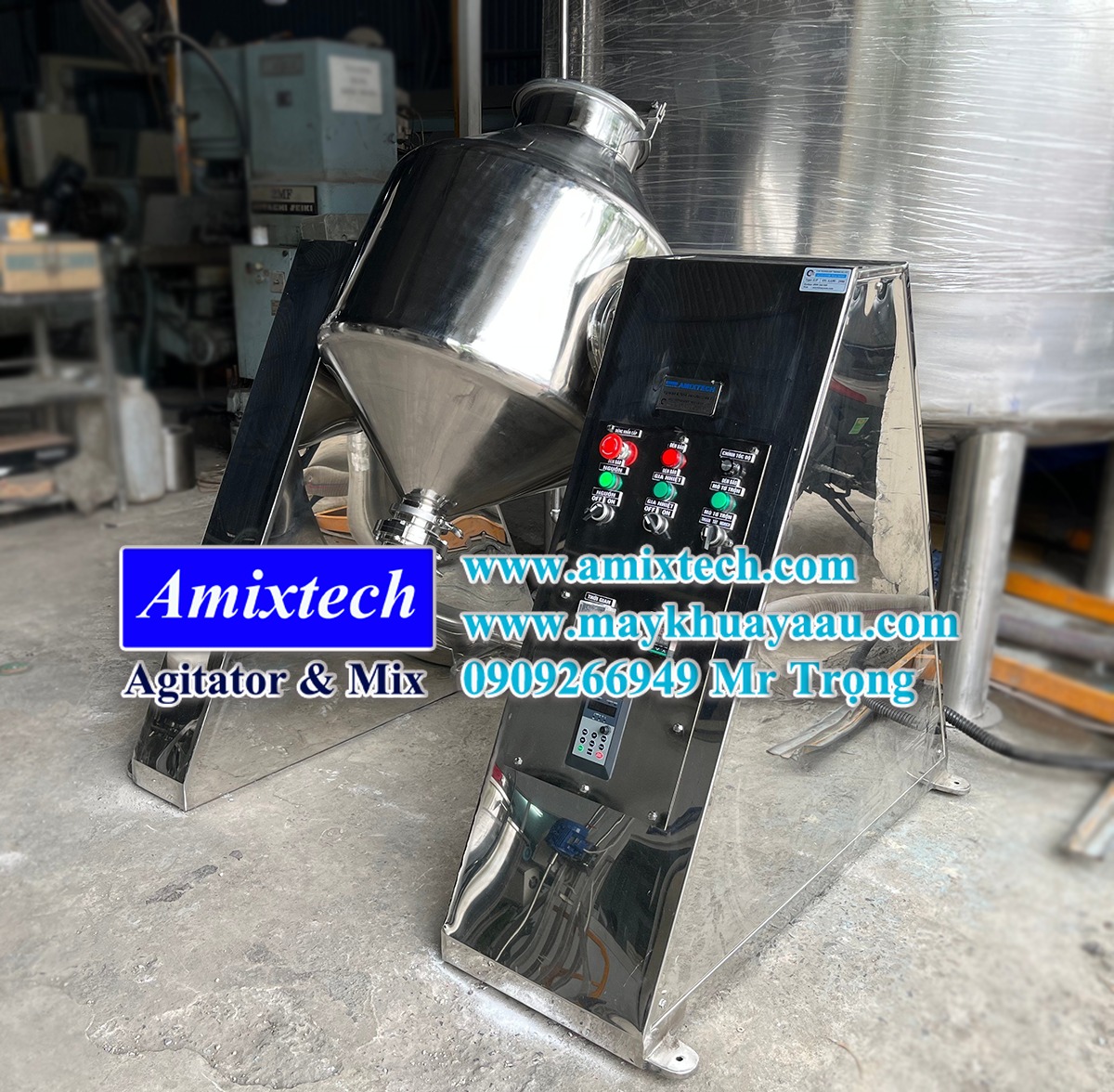máy trộn bột thuốc có gia nhiệt