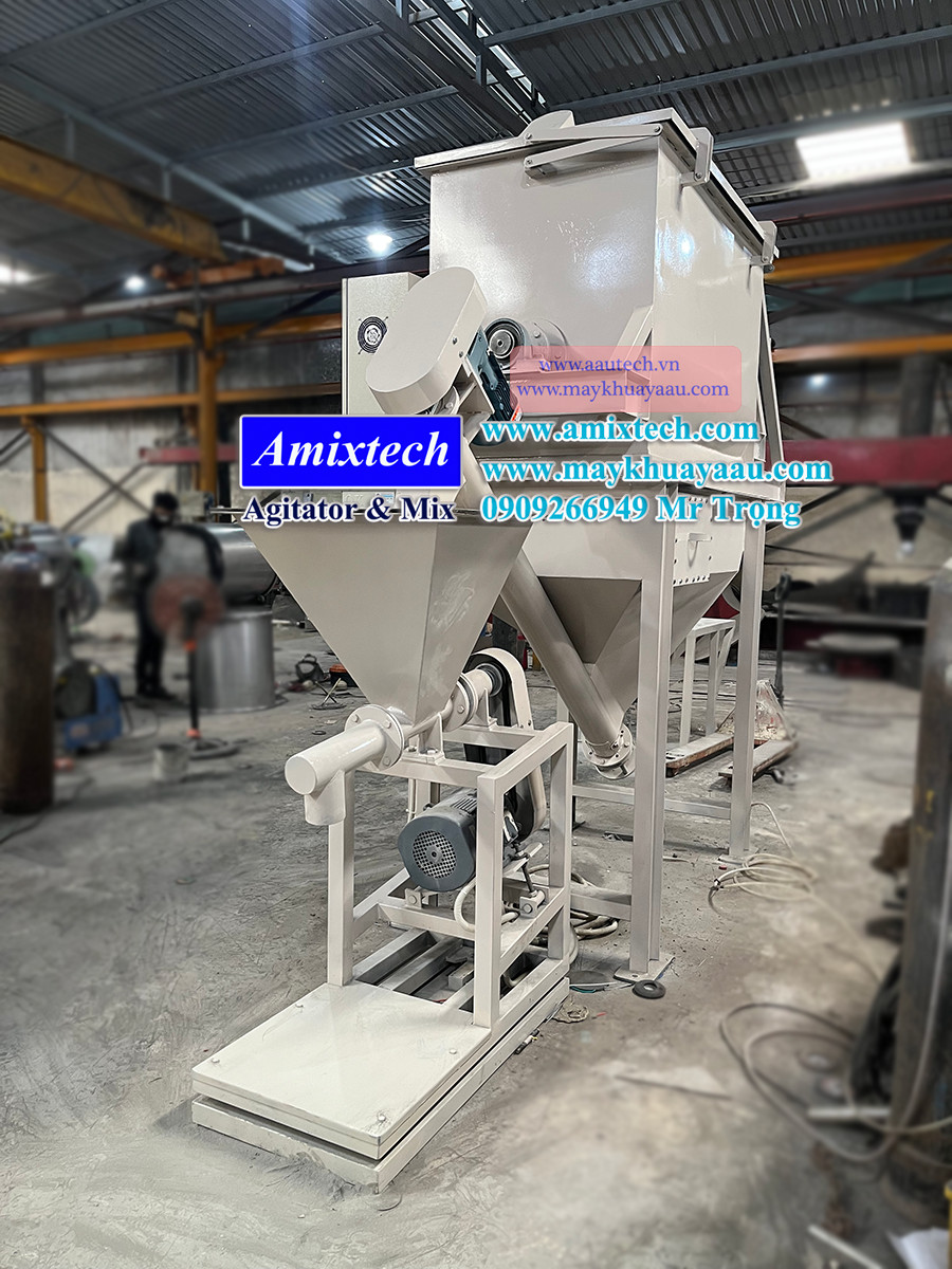 máy trộn bột xây dựng 2 tầng