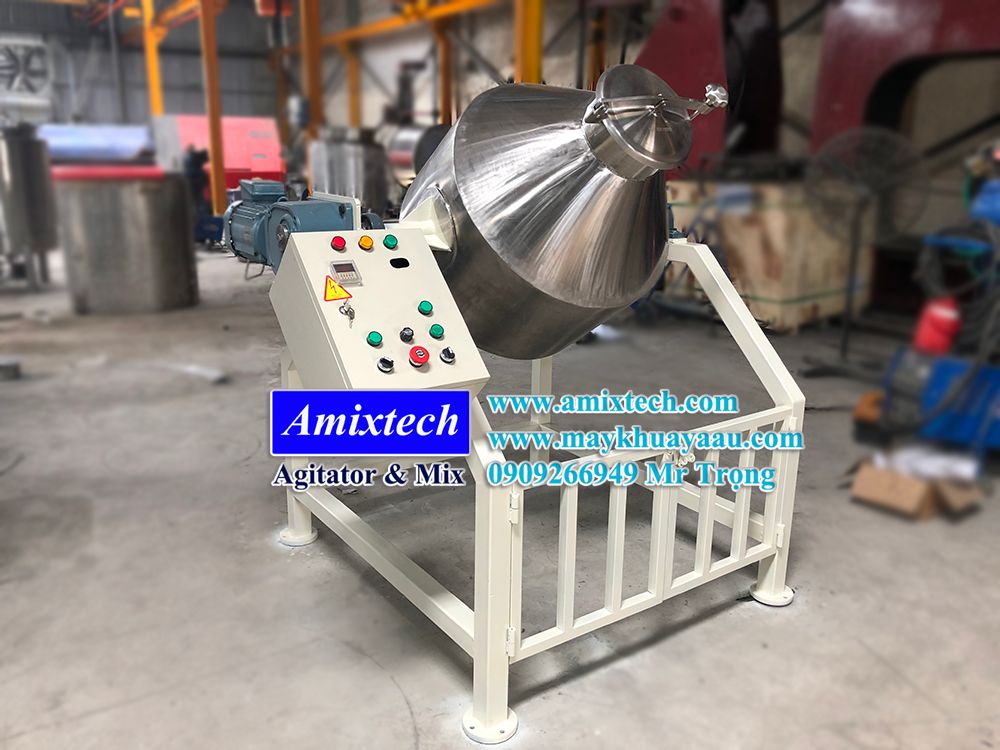 máy trộn bột hình trống 100kg