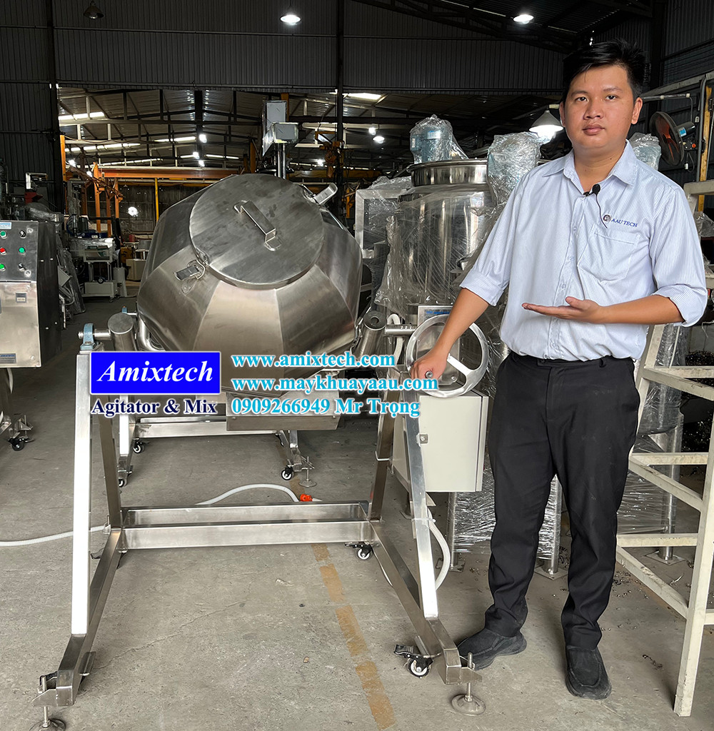 máy trộn gia vị mực rim