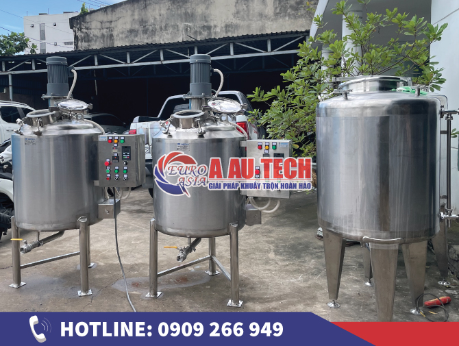 Bồn khuấy trộn mỹ phẩm inox – Độ bền cao, vận hành ổn định.