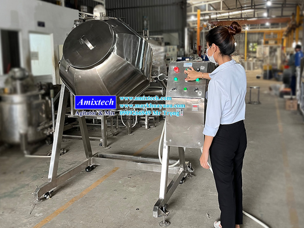 Máy trộn bột dạng lồng quay 50kg