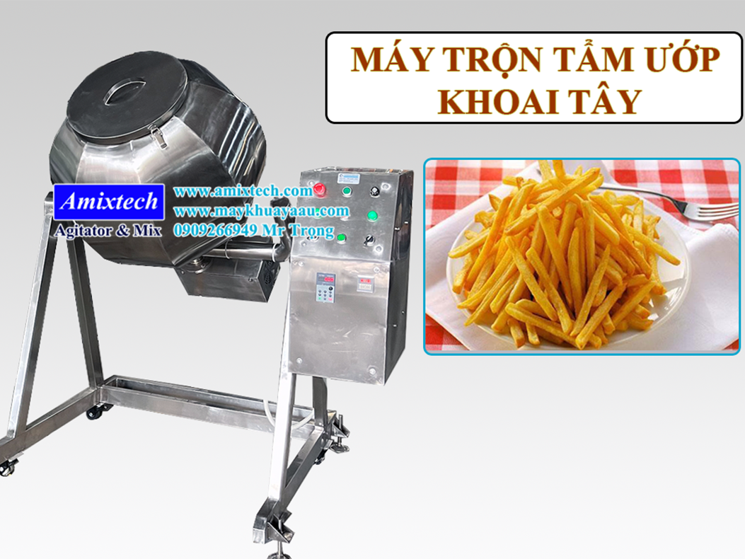 Máy trộn tẩm vị khoai tây