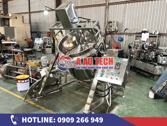 Máy chiên hành tỏi 200kg công nghiệp giá tốt