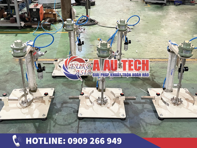 An toàn sản xuất với máy khuấy hóa chất khí nén 