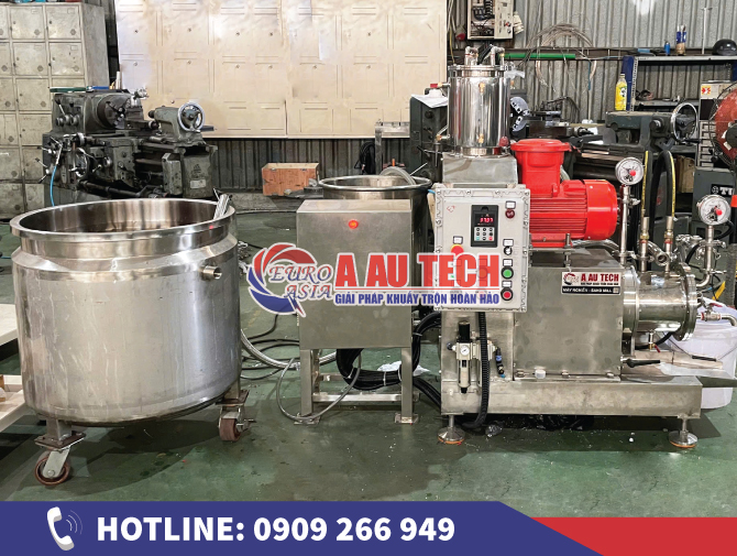 Máy nghiền sơn khung inox – Nghiền ngang liên tục, sơn mịn đều từng mẻ
