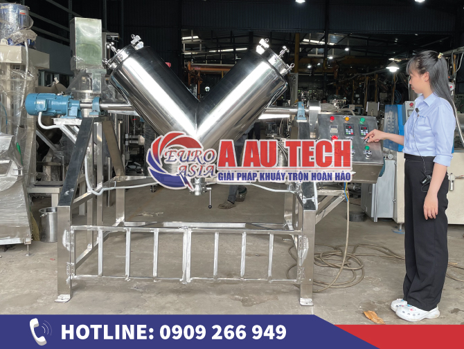 Máy trộn chữ v 200 lít – Giải pháp trộn bột đều nhanh, hiệu quả cao