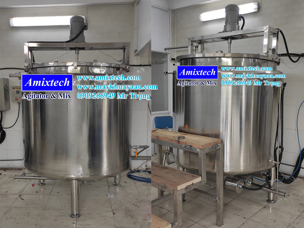 Nồi nấu nha đam có cánh khuấy 1000 lít