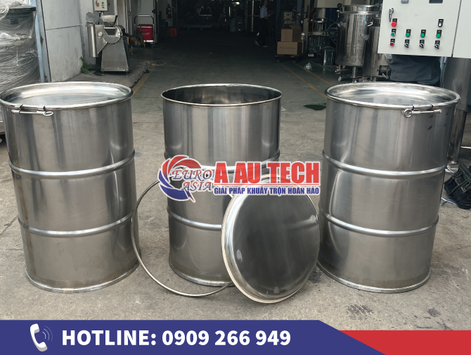 Gia công thùng phuy inox công nghiệp theo yêu cầu