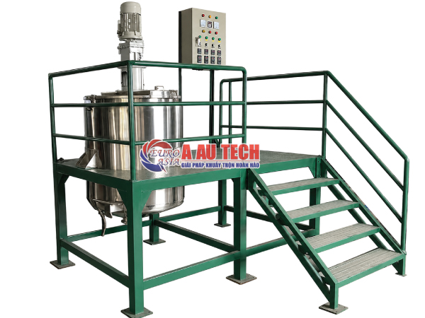 Bồn nấu keo lắp sàn thao tác