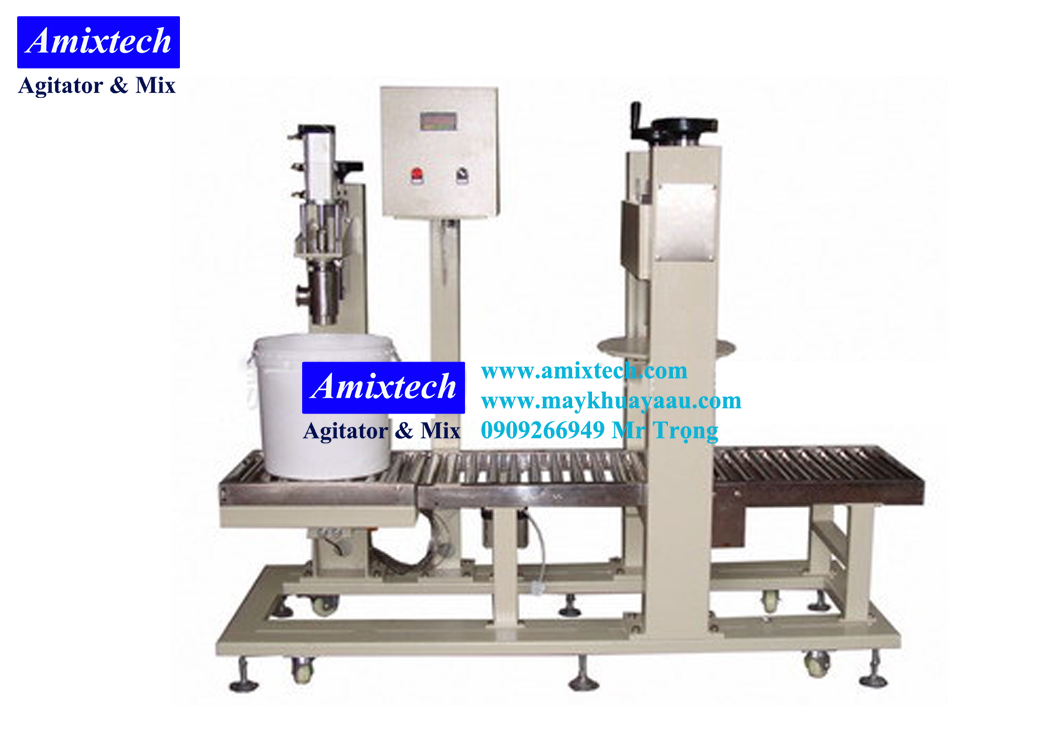 Máy chiết rót sơn, đóng nắp