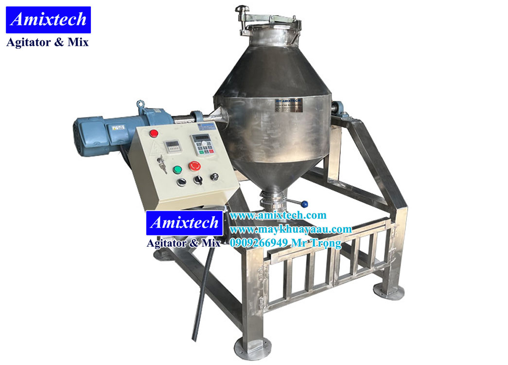 Máy trộn bột dạng trống xoay