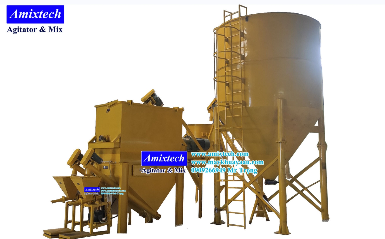 Silo cấp liệu trộn và đóng bao tự may