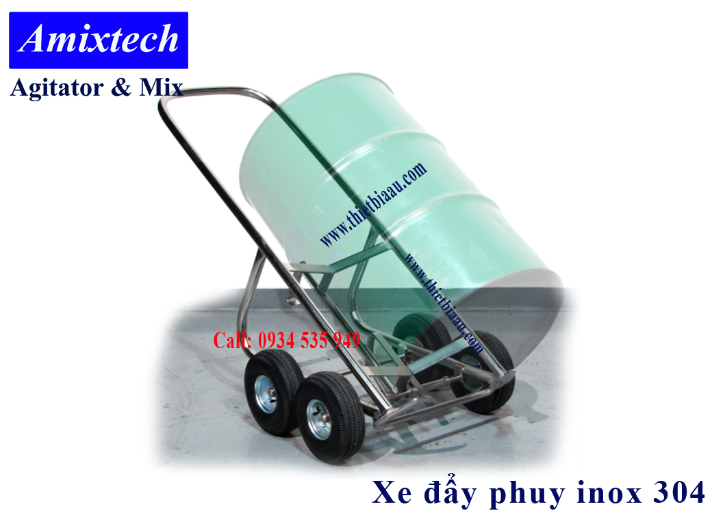 Xe đẩy thùng phuy F28 inox 304